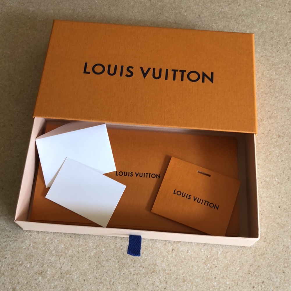 Authentic Louis Vuitton Long Wallet Box and point of sale accessories